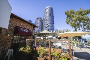 Outdoor view of The Island at Elizabeth Quay, one of the premier corporate function venues in Perth