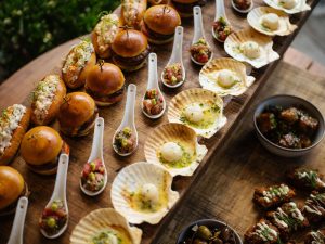 Gourmet platter selection at The Island at Elizabeth Quay, ideal for corporate Christmas events in Perth