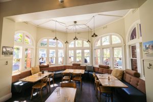 Seating area at one of the premier corporate Christmas party venues in Perth, The Island at Elizabeth Quay